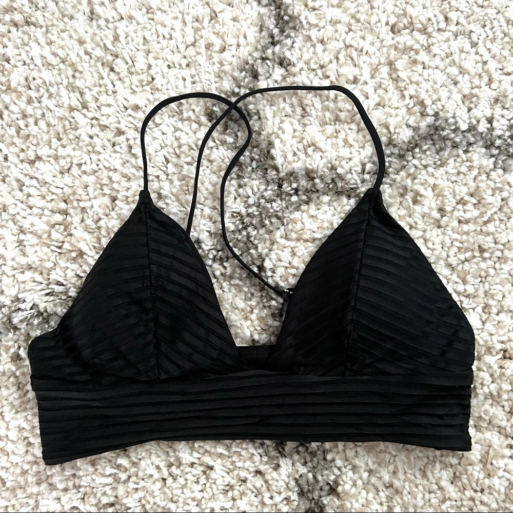 NWOT H&M Black Bikini X Top